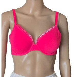 Victoria’s Secret T-Shirt Lined perfect Coverage underwire pink bra size 34C